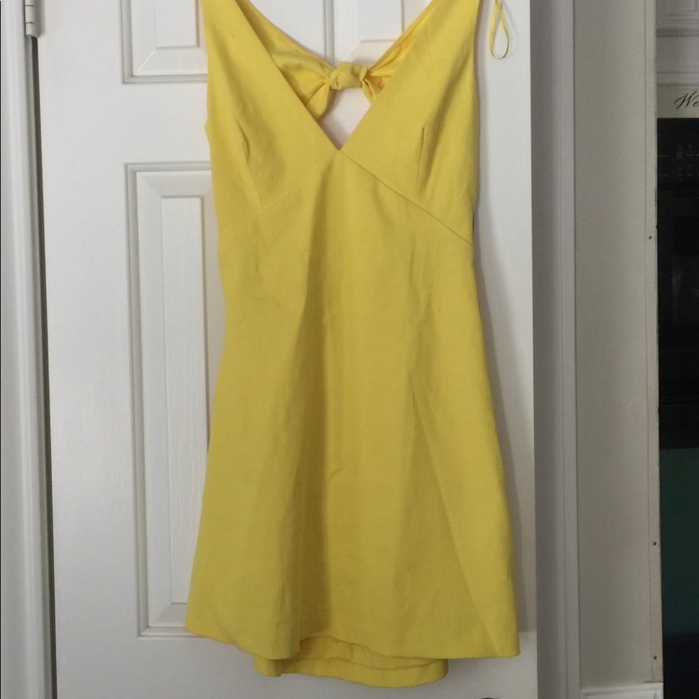 Zara Yellow Summer Dress Open back